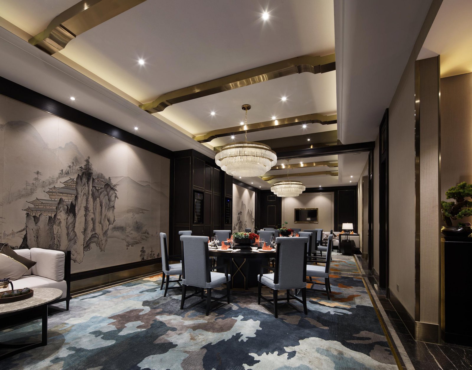 中式復古酒樓餐廳裝修設計-第4張圖片-上海古都建筑設計集團