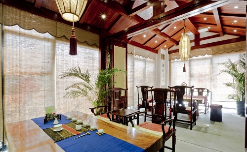 300平米中式茶樓裝修設計效果-第7張圖片-上海古都建筑設計集團
